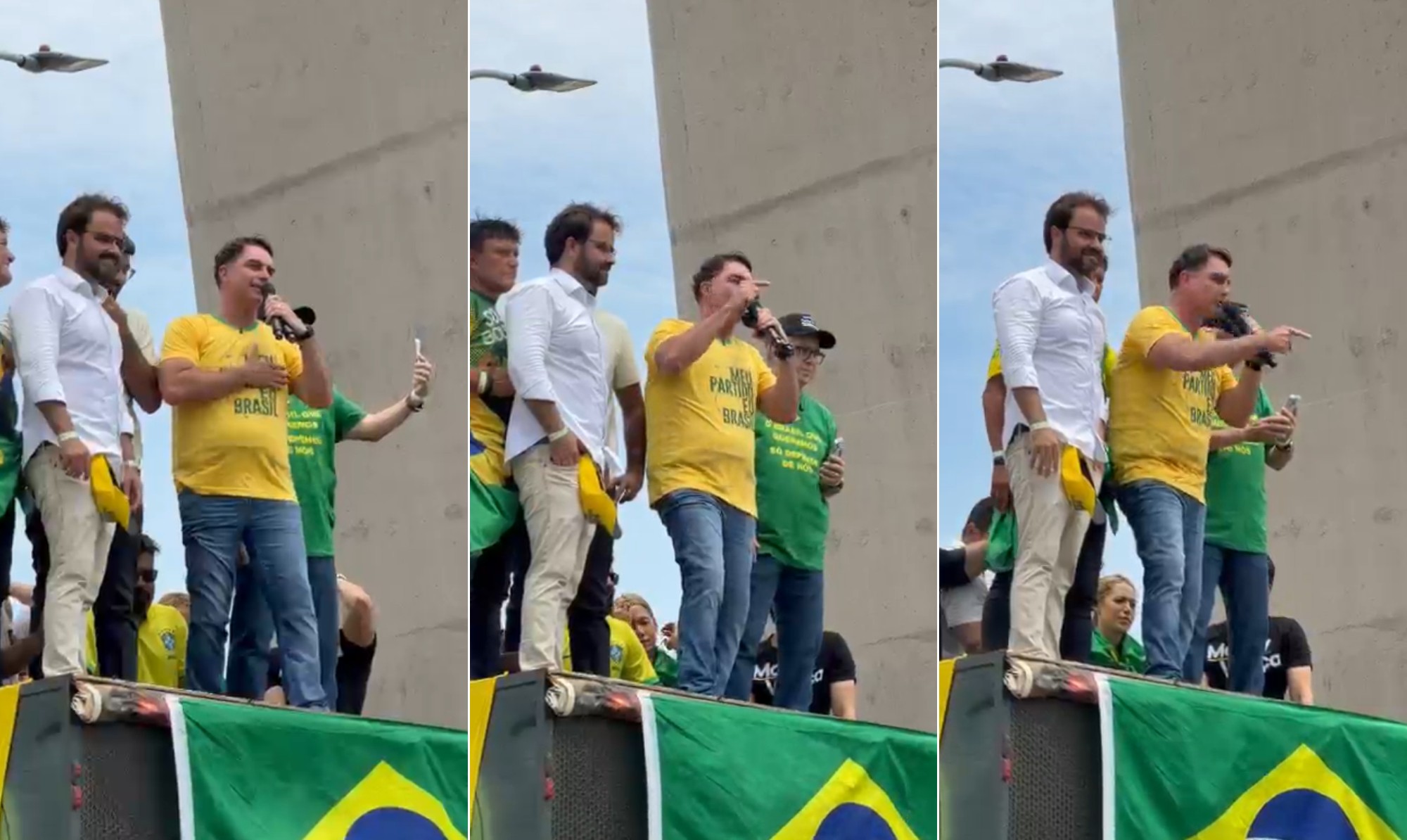 Flávio Bolsonaro diz que vai ‘acabar com entraves ambientais’ em carreata no Pará