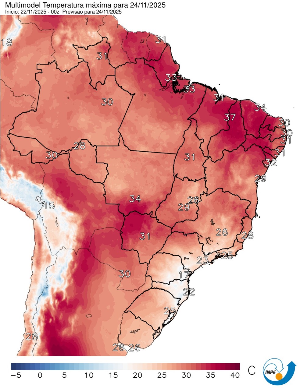 Semana começa com calor e chuvas no Norte, Centro-Oeste e parte do Sudeste