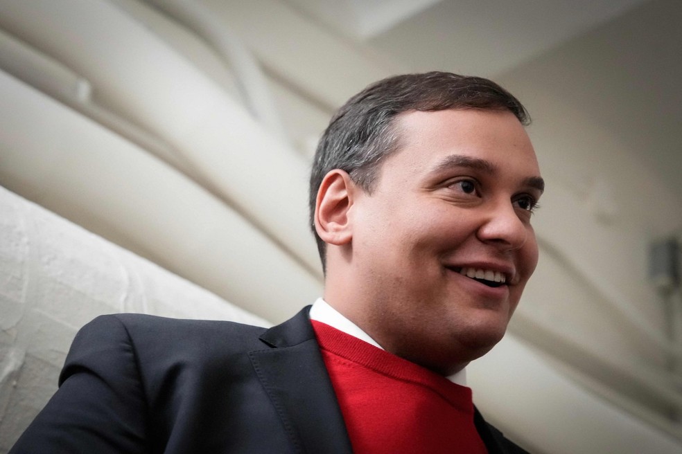 George Santos, deputado americano de origem brasileira — Foto: Drew Angerer / Getty Images via AFP