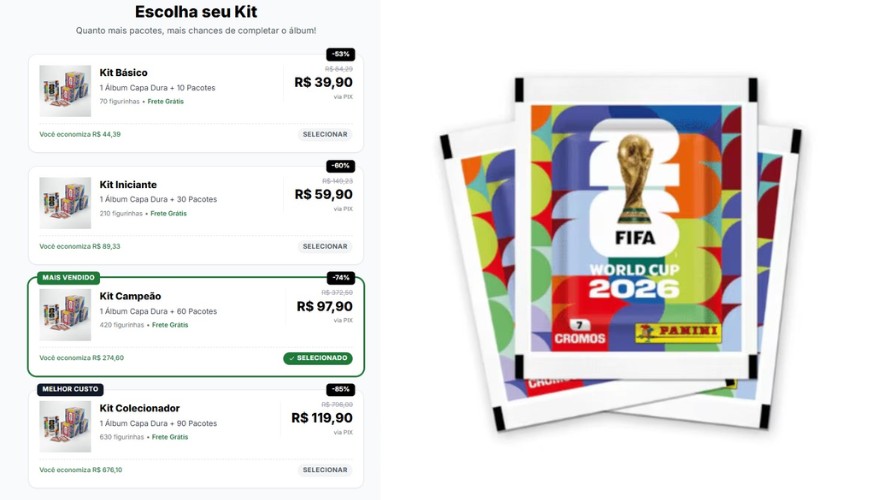 Site fraudulento anuncia álbuns e figurinhas da Copa a preços 83% mais baixos que vendas oficiais