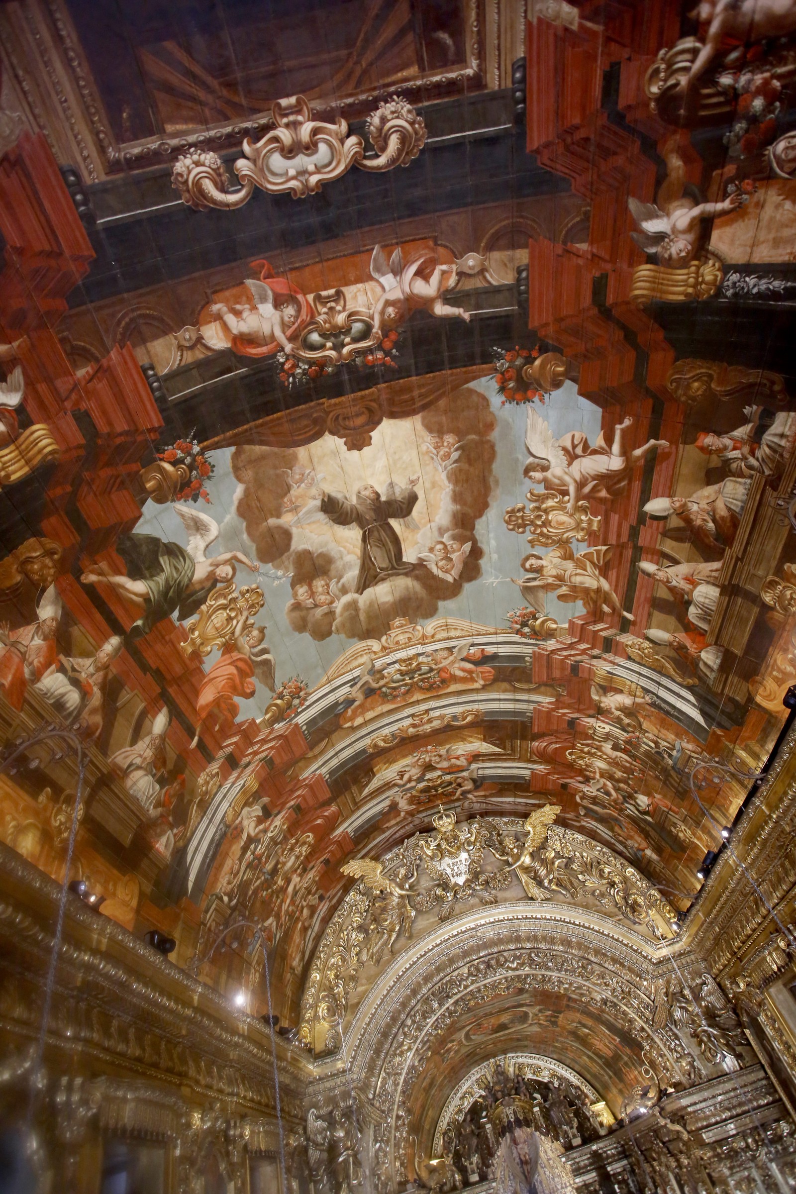 Pintura ilusionista do forro da Igreja da Ordem Terceira de S. Francisco da Penitência, transformada em Museu Sacro Franciscano — Foto: Custódio Coimbra/Agência O Globo