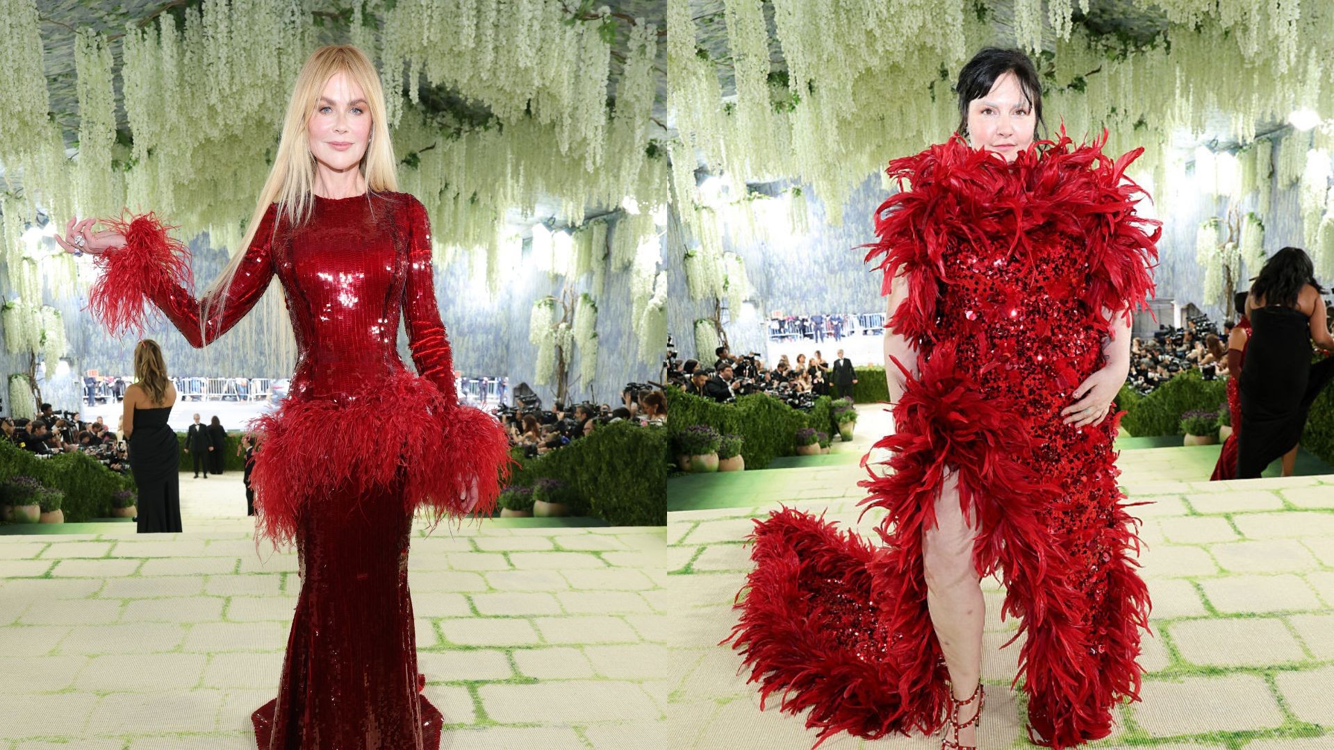Alerta de tendência: plumas dominam o tapete vermelho do Met Gala