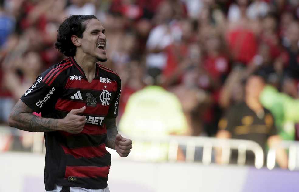 Pedro, do Flamengo, não está relacionado para enfrentar o São Paulo — Foto: Marcelo Theobald / Agência O Globo