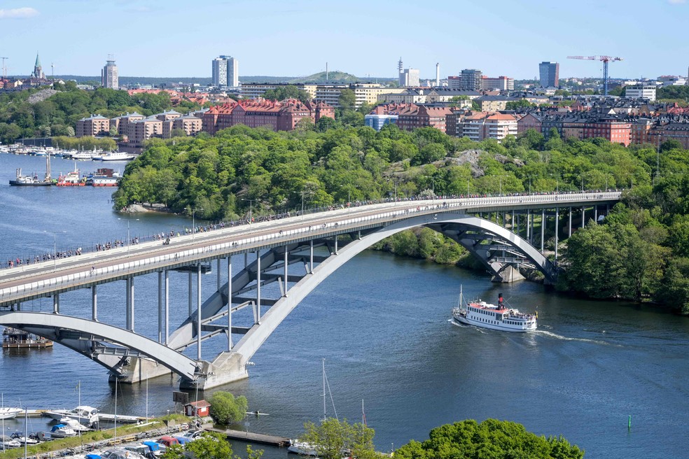 Vista de Estocolmo, capital sueca  — Foto: Photo by Maja SUSLIN / TT NEWS AGENCY / AFP