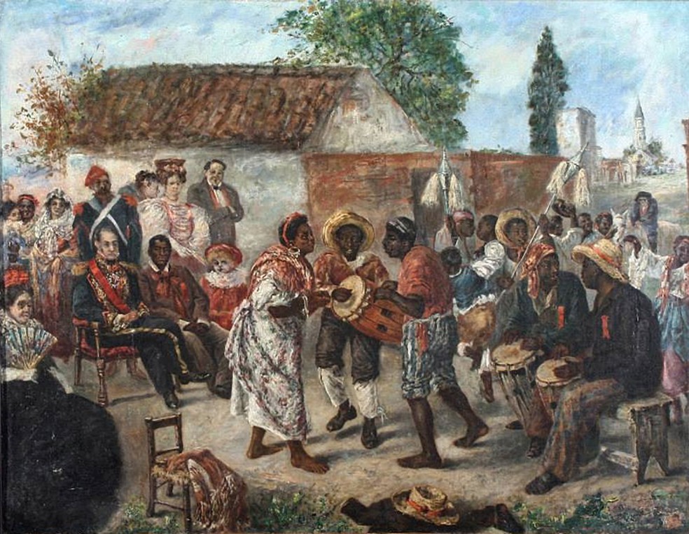 Obra 'Candombe Federal, Era Rosas', de Martín Boneo — Foto: Museu Histórico Nacional de Buenos Aires