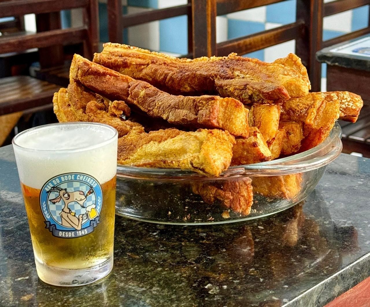 O torresmo do Bode Cheiroso é um dos pratos do Boteco do Norte — Foto: Divulgação