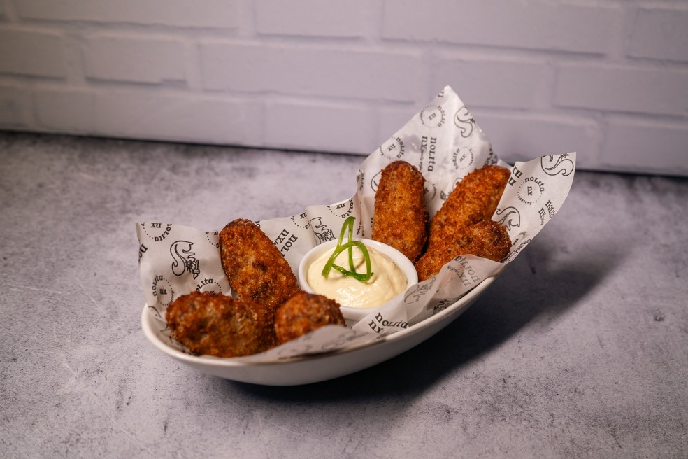 A croqueta do Nolita Roastery, um dos petiscos em promoção — Foto: Divulgação