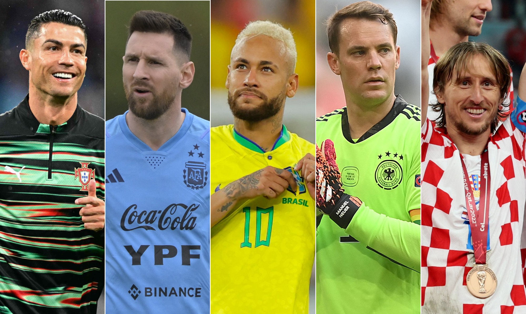 De CR7 e Messi a Neuer: veteranos fazem 