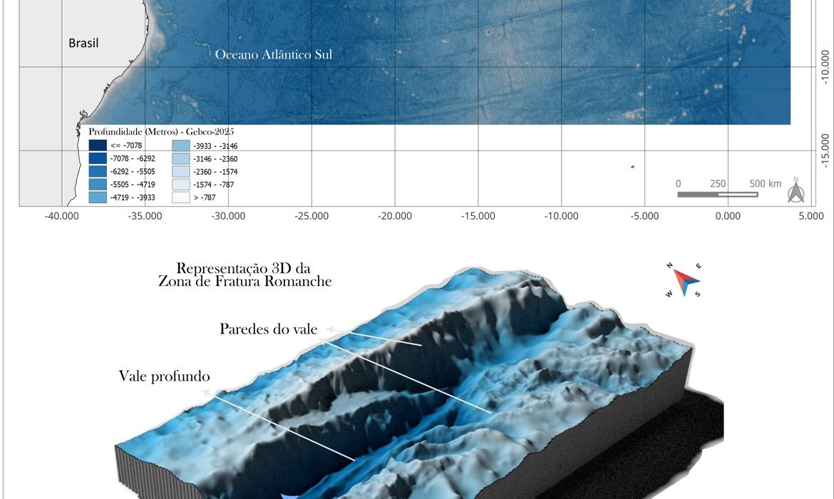 Pesquisadores brasileiros farão expedição a vales e montanhas submarinas no fundo do Oceano Atlântico; entenda