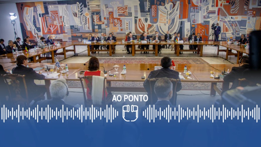 Reunião de presidentes da América do Sul no Palácio do Itamaraty, em Brasília