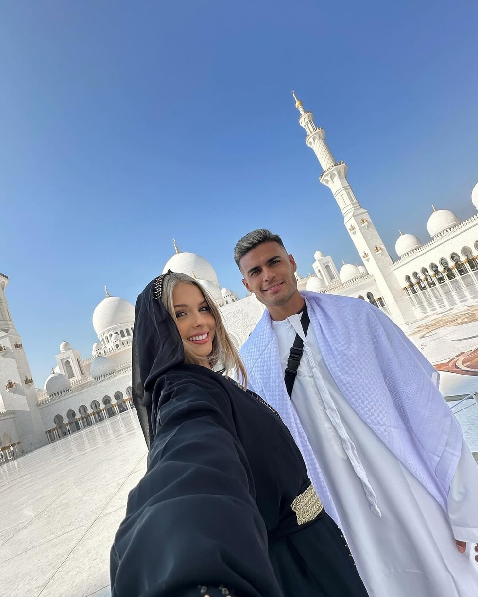 Modelo e influenciadora argentina Aldana Masset namora volante Fausto Vera — Foto: Reprodução Instagram