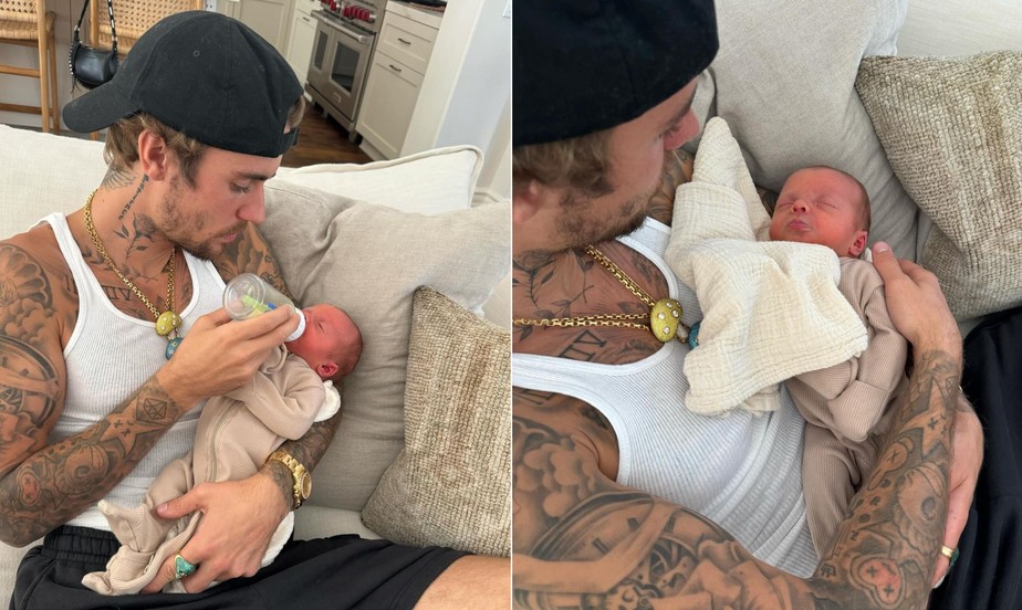 Justin Bieber dá mamadeira à sobrinha e fãs pedem 'filho' ao cantor: 'Vire  pai logo'