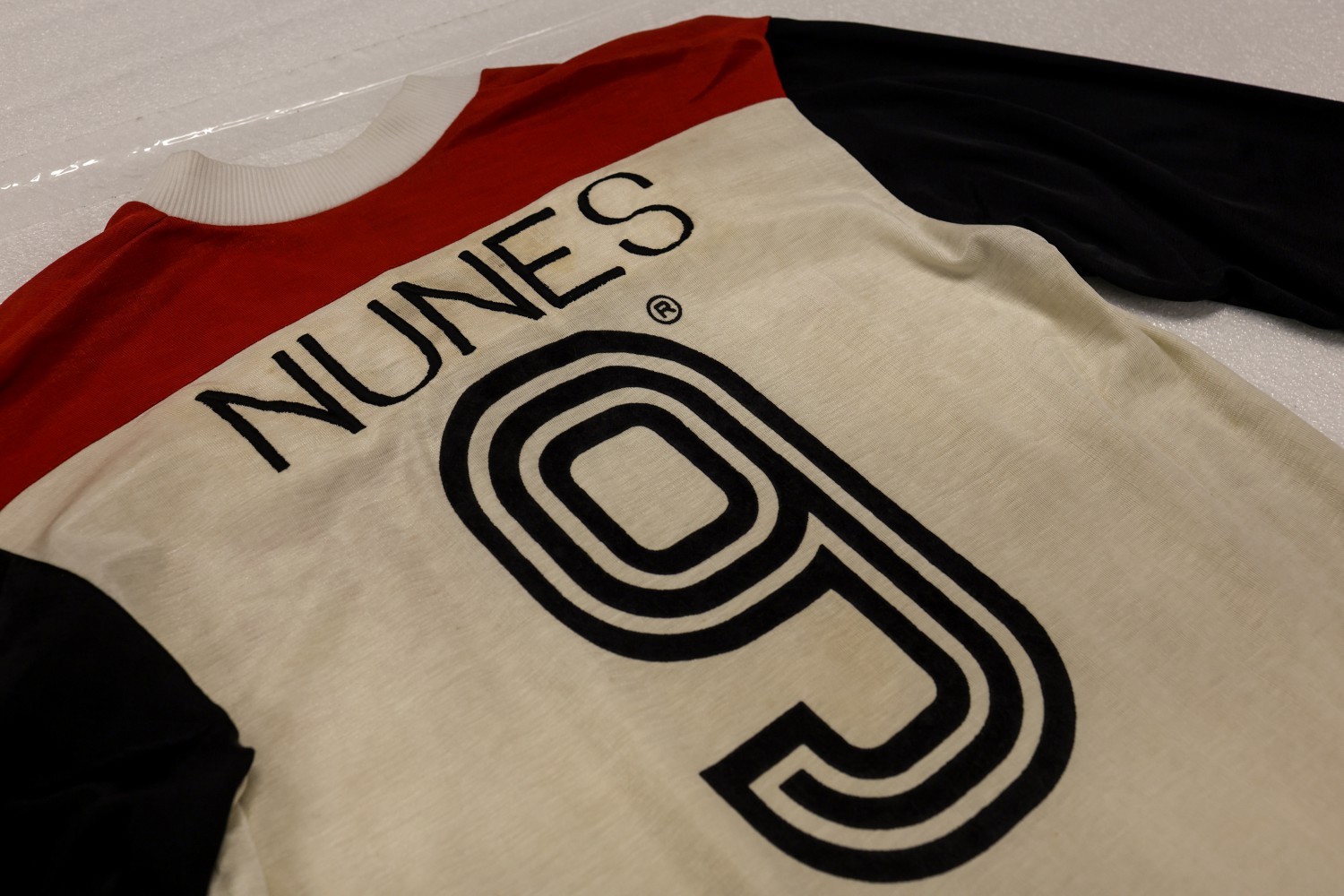 O manto de Nunes, do Mundial de 1981. Foto de Gabriel de Paiva/ Agência O Globo