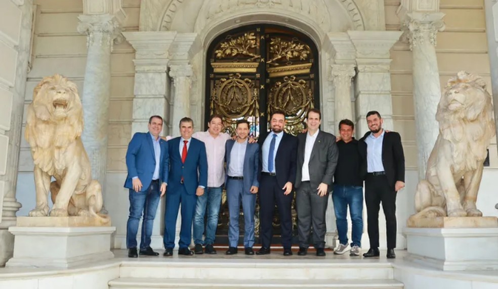  Líderes de PP, PL, MDB e Solidariedade com Castro, em novembro — Foto: Reprodução