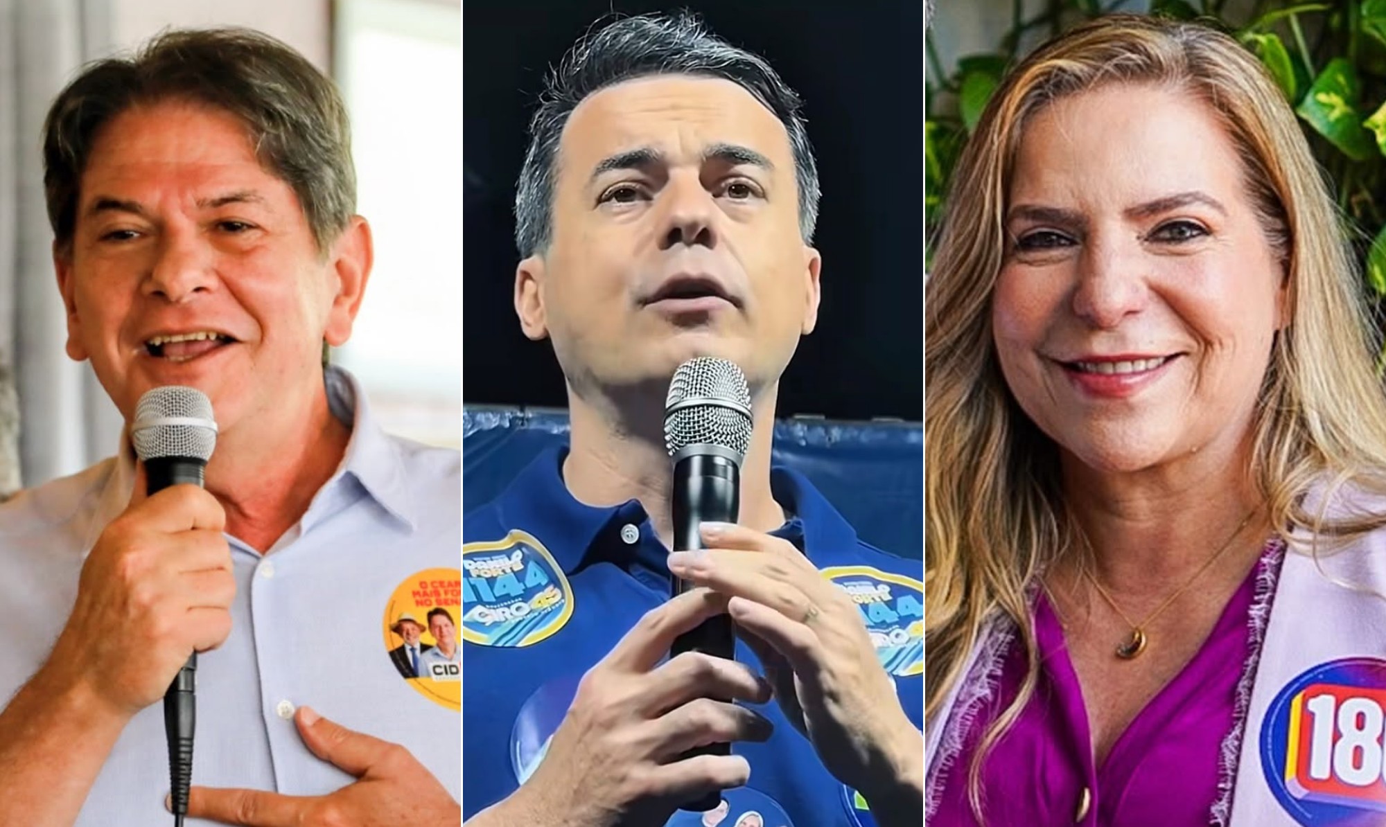 Datafolha mostra empate técnico triplo entre Cid Gomes, Capitão Wagner e Luizinne na diputa pelo Senado no Ceará