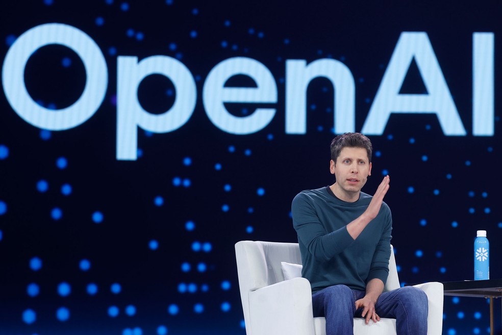 Sam Altman, CEO da OpenAI — Foto: Bloomberg