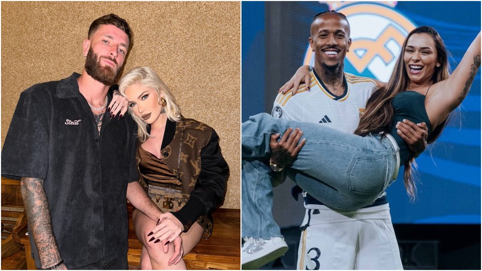 Léo Pereira e Karoline Lima, Eder Militão e Tainá Castro — Foto: Instagram