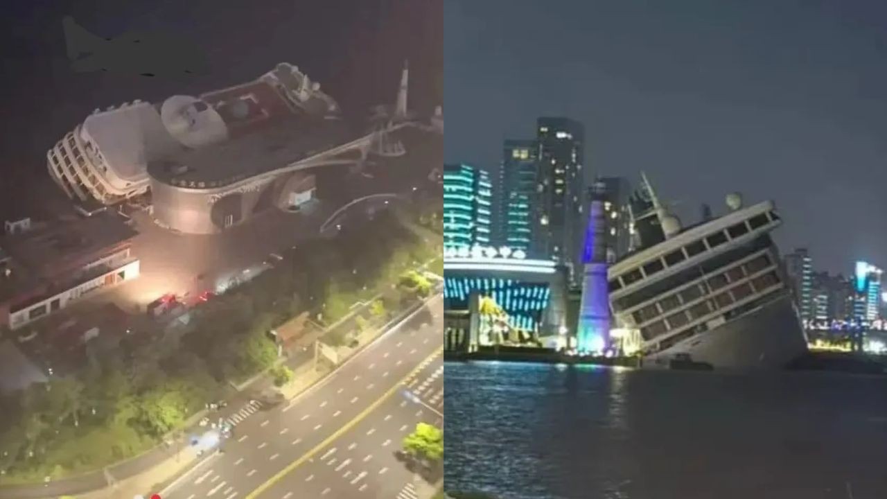 Cruzeiro de Luxo Tombado por Tufão na China; Veja Vídeo
