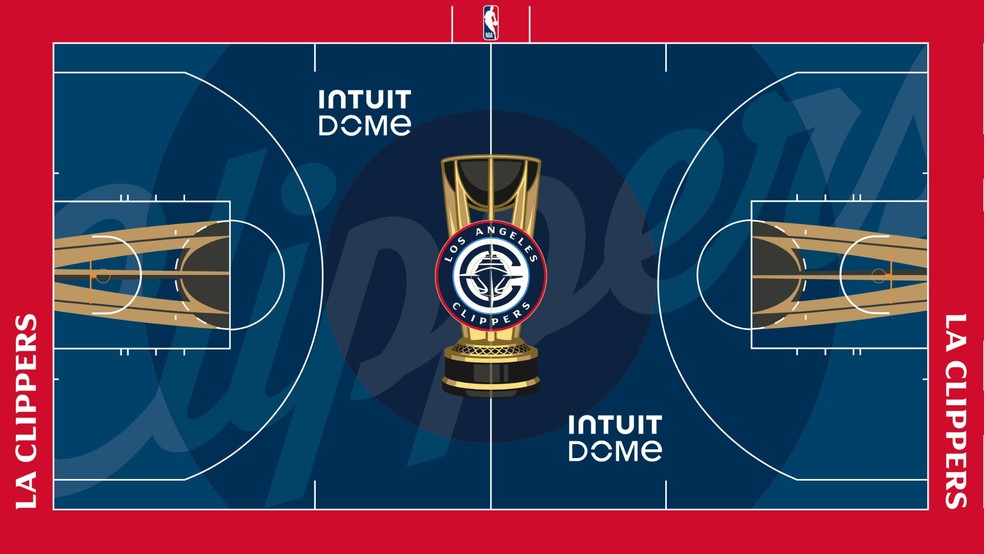 A quadra dos Clippers — Foto: Divulgação/NBA