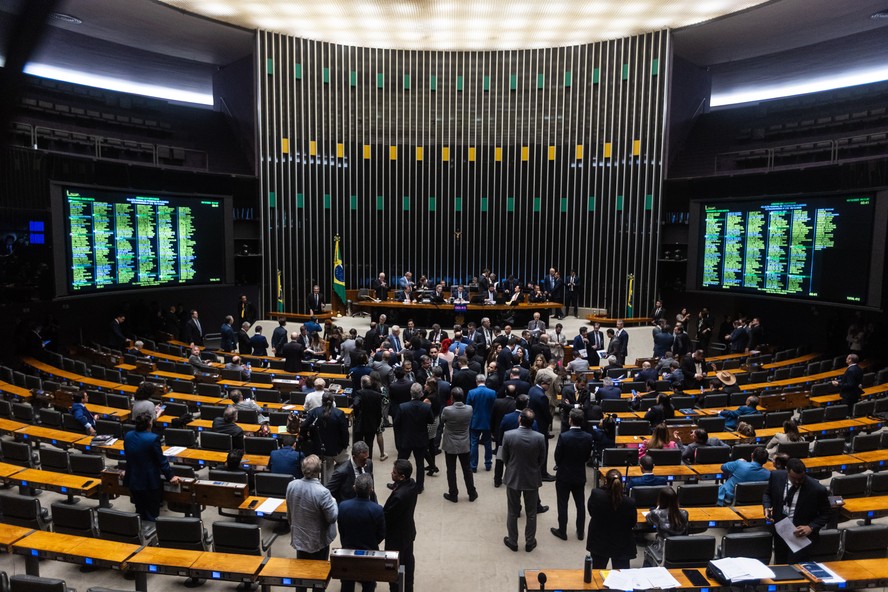 O plen&aacute;rio da C&acirc;mara dos Deputados