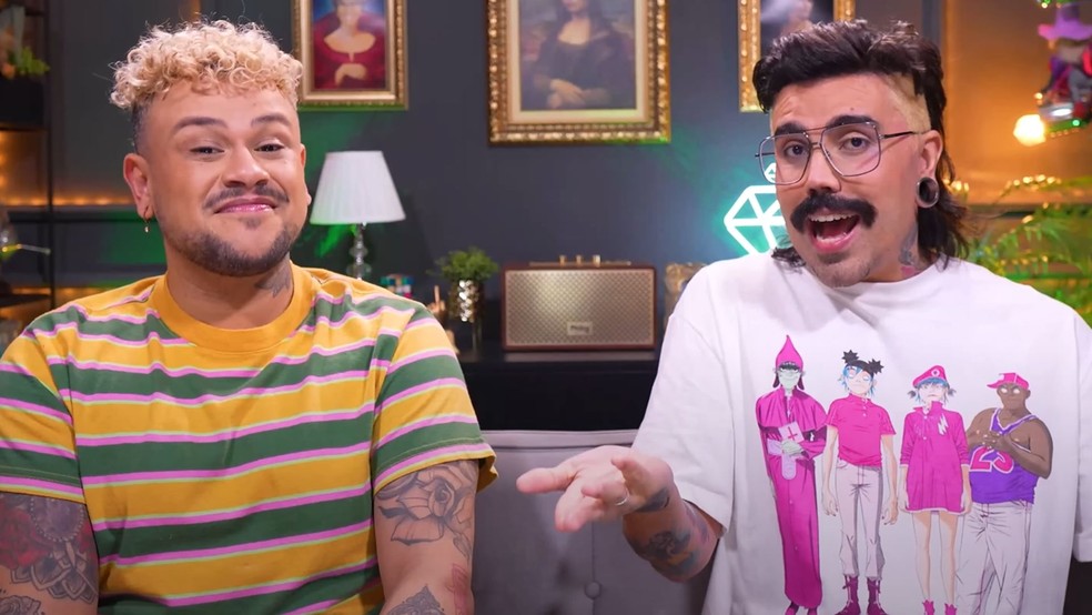Youtubers Fih e Edu, do canal Diva Depressão — Foto: Reprodução