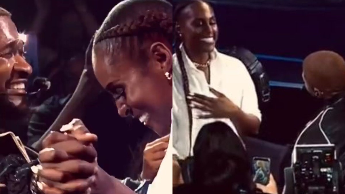 Usher faz serenata para atriz Issa Rae durante show em Los Angeles; vídeo