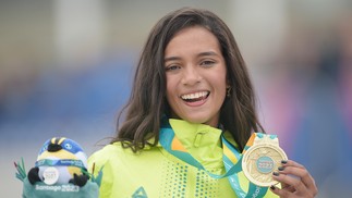 Rayssa Leal foi medalha de ouro no Pan de Santiago — Foto: Alexandre Loureiro/COB