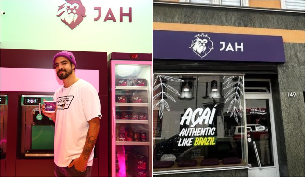 Caio Castro was already a partner in the açaí store chain in Brazil. Now, the company has expanded and opened a unit in a city in Germany – Image: Reproduction/Instagram