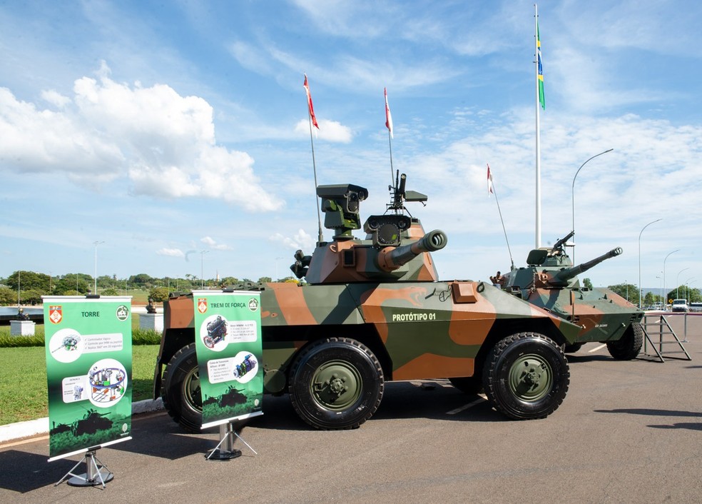 Versão atualizada do Cascavel está entre planos do Exército para futuro das viaturas blindadas do país — Foto: Reprodução