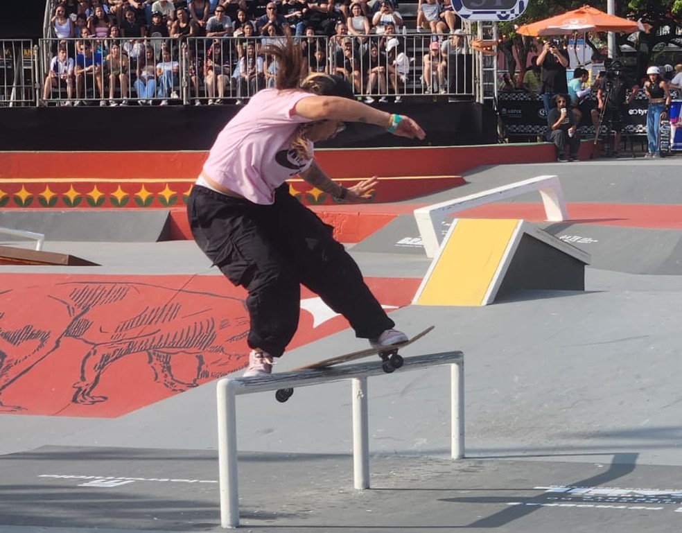 Skateboarder Pamela Rosa at STU in Rio de Janeiro — Photo: Amanda Rosa/Jornal O GLOBO