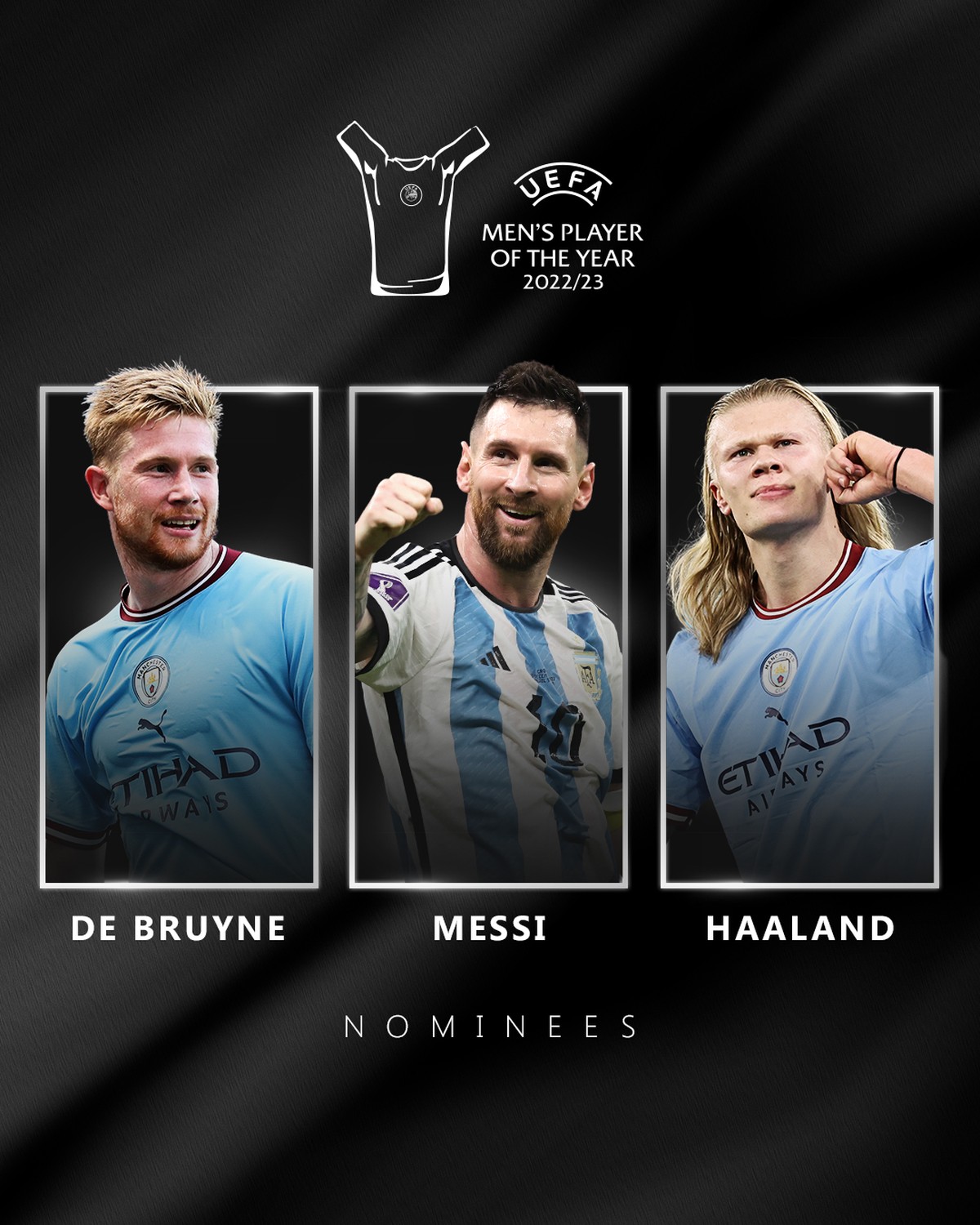 Melhor jogador da Uefa 2022/23: De Bruyne, Messi e Haaland são os  indicados; Vini Jr. fica fora do top-11