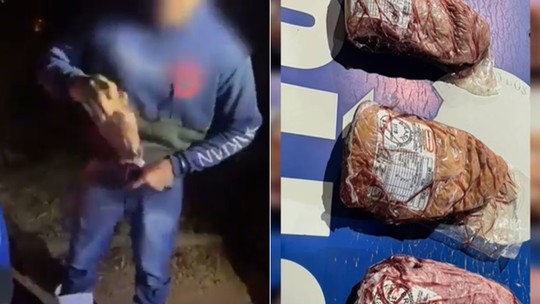 Picanha na calça: homem é preso após tentar furtar carne de açougue, em Goiás; veja vídeo