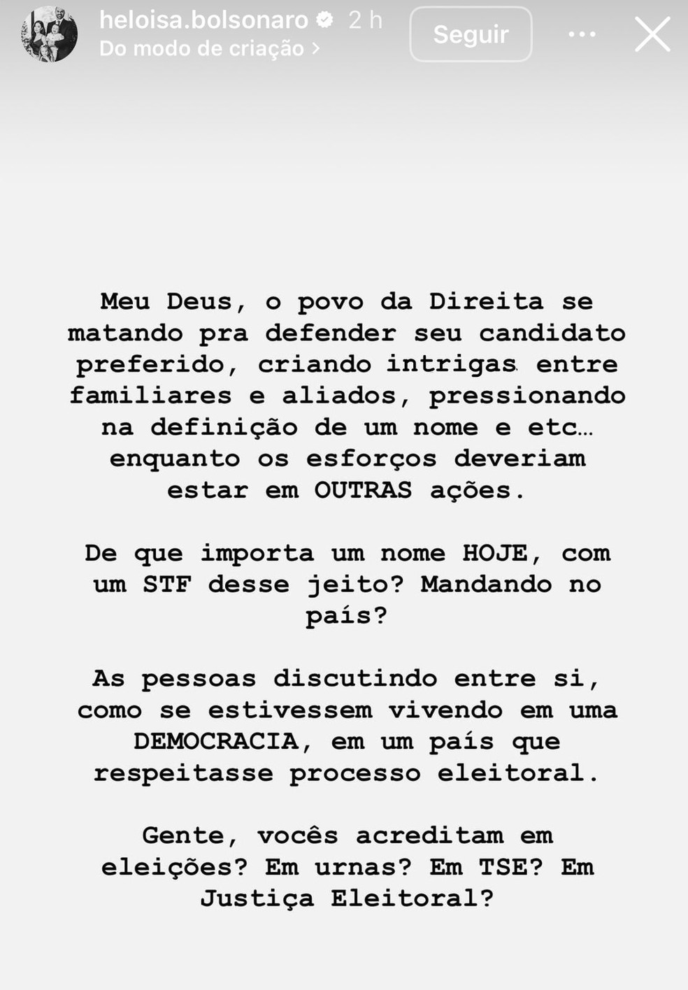 Heloisa's social media posts – Photography: Editoria de Arte