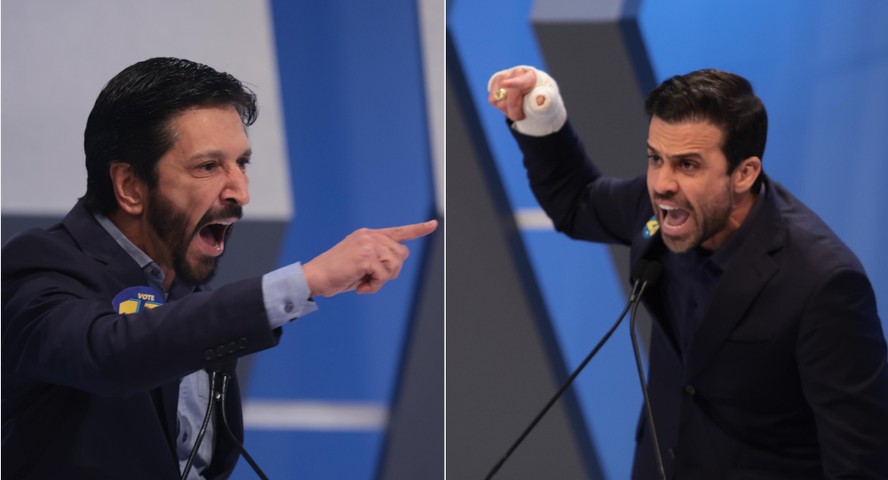 Debate RedeTV e Uol: Ricardo Nunes e Pablo Marçal batem boca e são advertidos