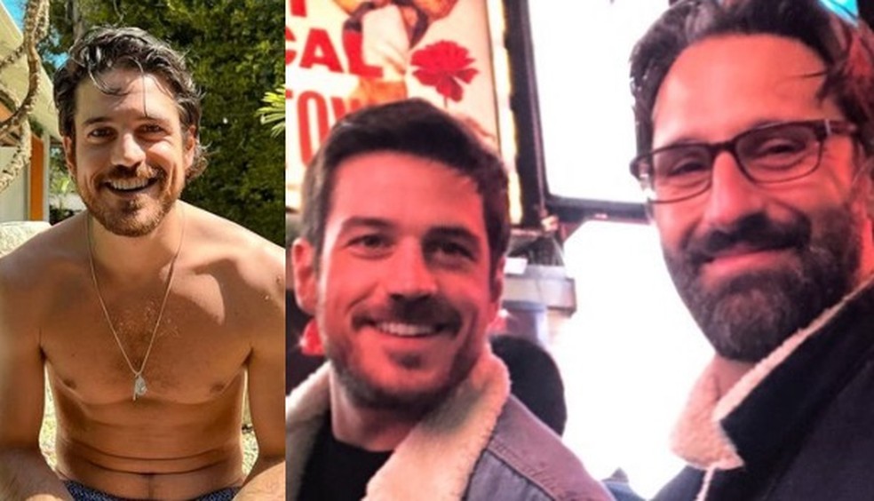 Marco Pigossi e o namorado, o diretor Marco Calvani — Foto: Reprodução/Instagram