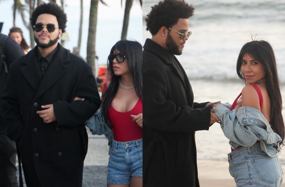 Ingrid Ohara surpreendeu fãs ao aparecer com o sósia de The Weeknd — Foto: Divulgação