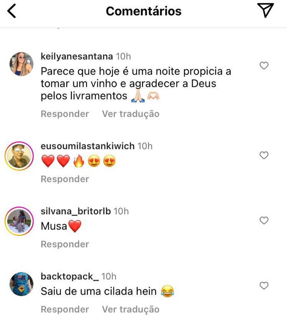 Comentários no post de Bruna Marquezine — Foto: Reprodução/Instagram