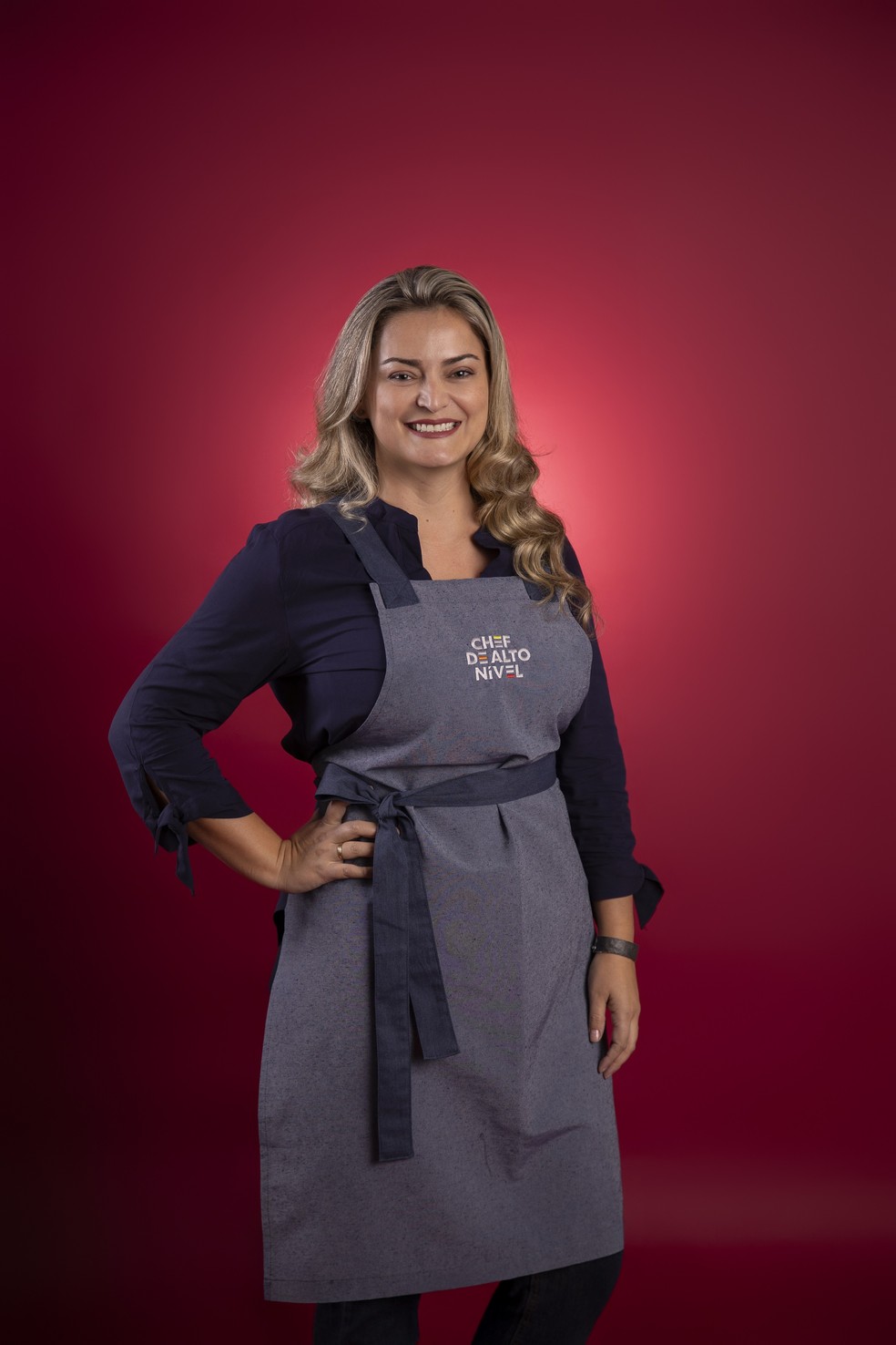 Bruna Lopes, participante do reality show 'Chef de alto nível', no grupo 'cozinheiros da internet — Foto: Divulgação/ TV Globo/Beto Roma