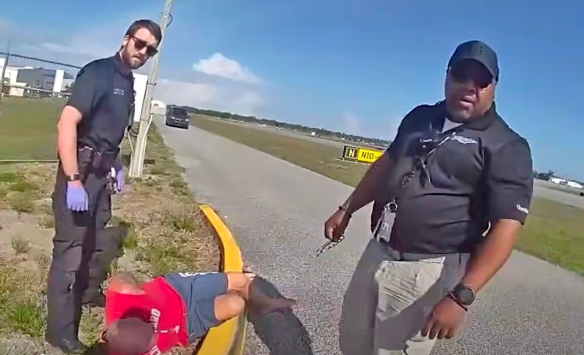 Vídeo mostra homem desorientado após invadir aeroporto de carro e tentar embarcar em aviões nos EUA; assista