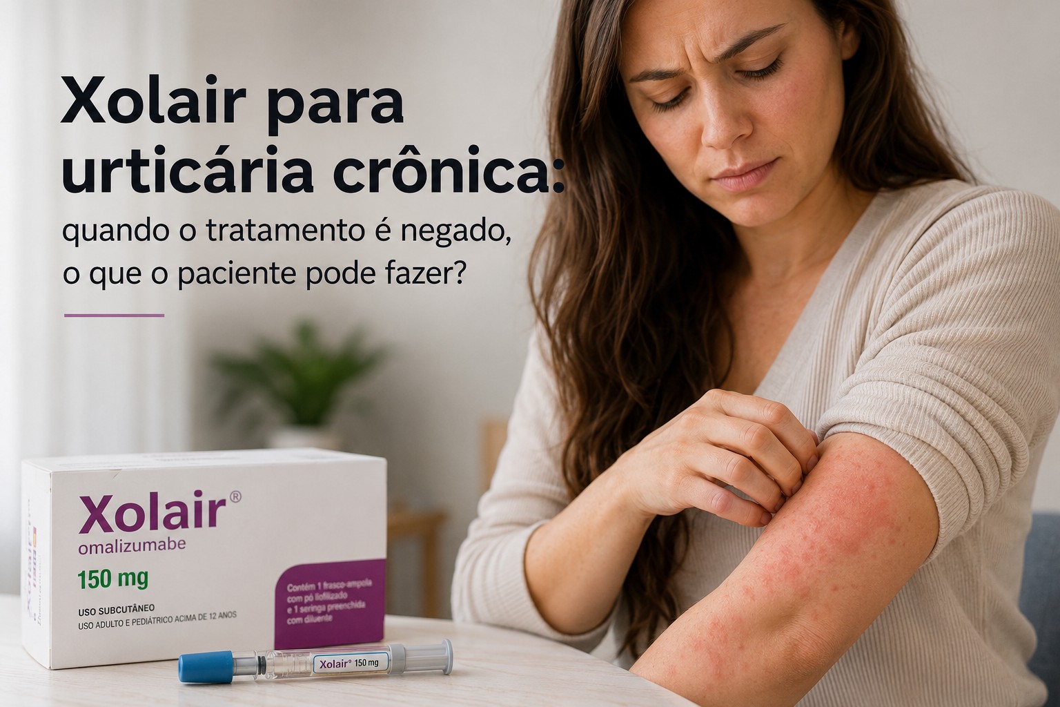 Xolair para urticária crônica: quando o tratamento é negado, o que o paciente pode fazer?