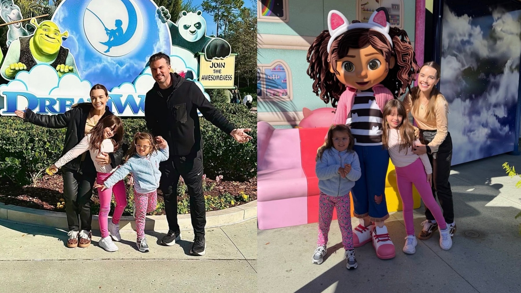 Thaeme curte Orlando com a família e mostra filha mais nova vencendo medo dos personagens: ‘Foi especial’