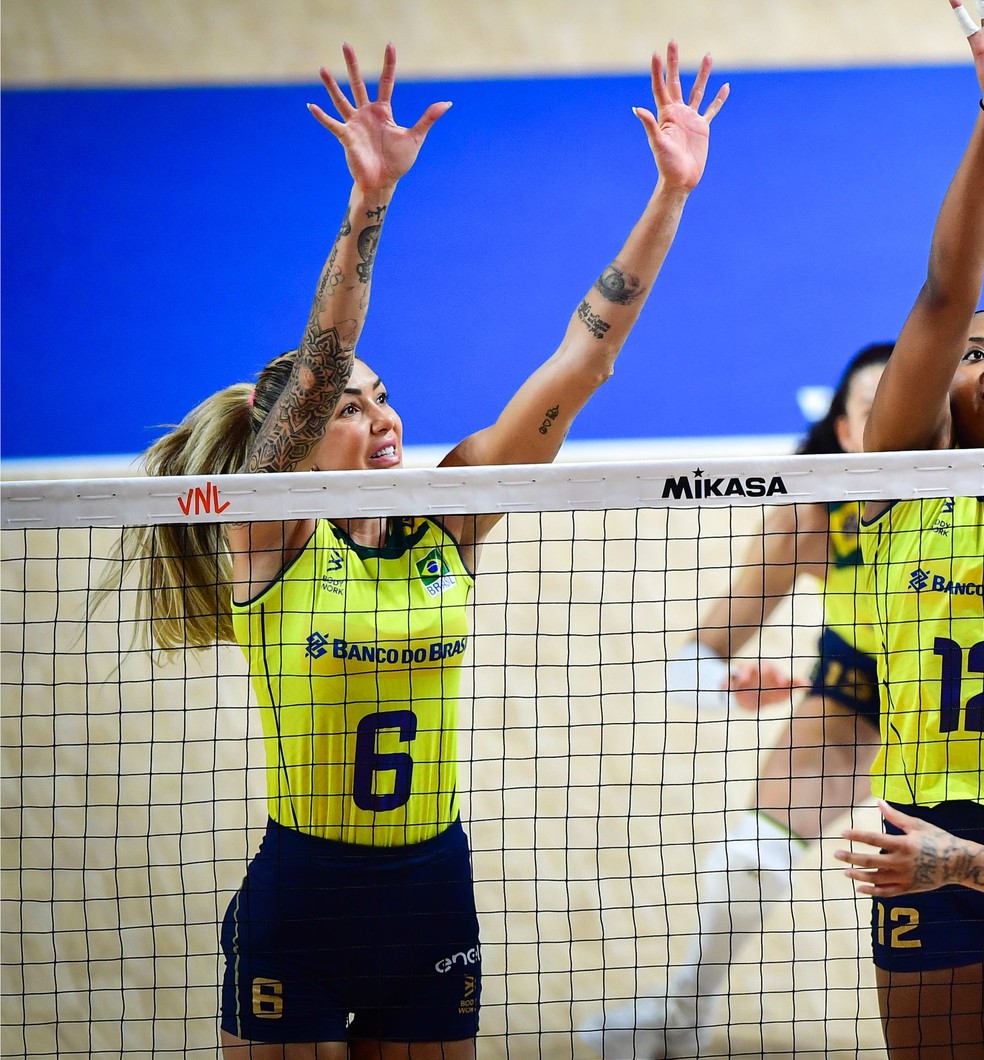 Thaisa pode chegar ao terceiro ouro — Foto: Divulgação/VNL