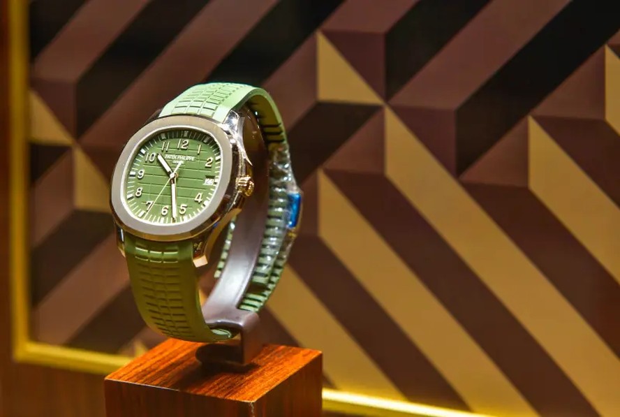 Relógio Patek Philippe Aquanaut, modelo semelhante ao que teria sido furtado da bagagem de um passageiro em aeroporto de Nova Orleans.