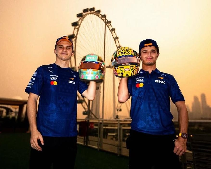 Capacetes de pilotos da Fórmula 1 viram obras de arte no GP de Cingapura
