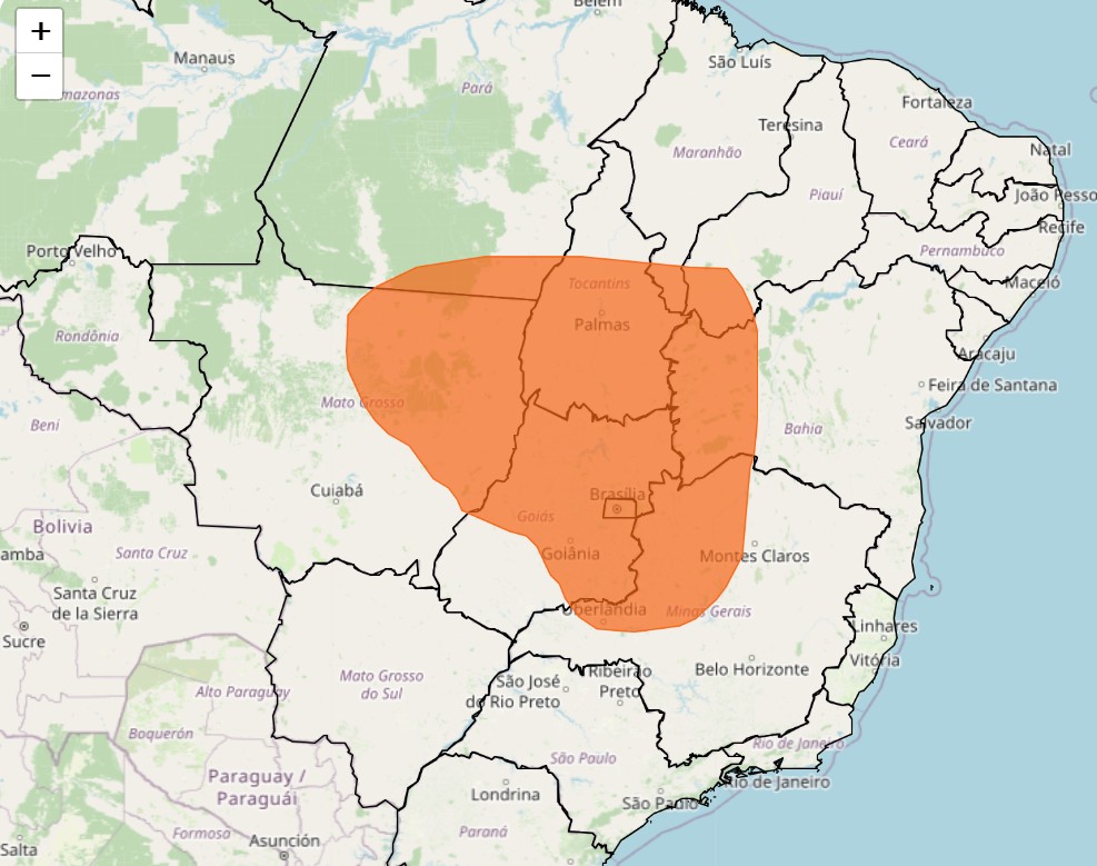 Inmet emite alerta amarelo de chuvas intensas para 8 estados do país