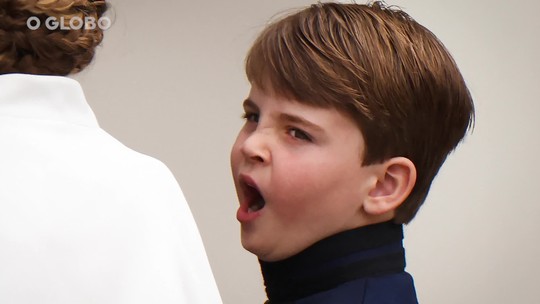 Louis, caçula de Kate e William, faz sucesso na coroação com caretas e bocejos; vídeo 