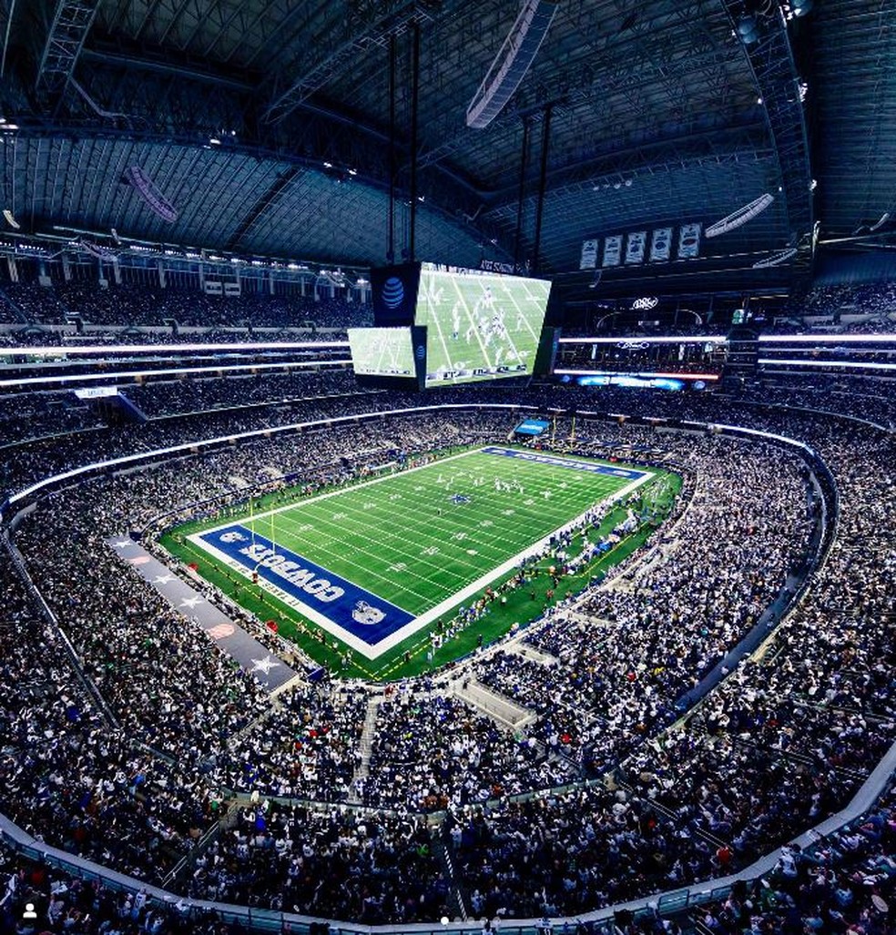 O AT&T Stadium, em Dallas, apontado como escolhido pela Fifa para receber a final da Copa do Mundo de 2026 — Foto: Divulgação