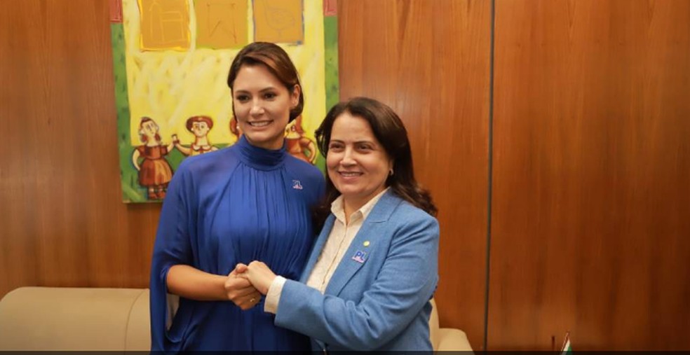 Michelle escolhe Rosângela Reis para vice-líder do PL Mulher — Foto: Divulgação 