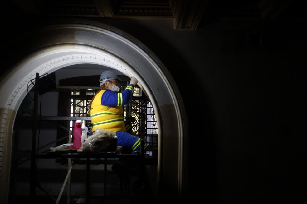 Restauro do Palacete do Parque Lage: obras devem ficar prontas em 2026 — Foto: Custodio Coimbra