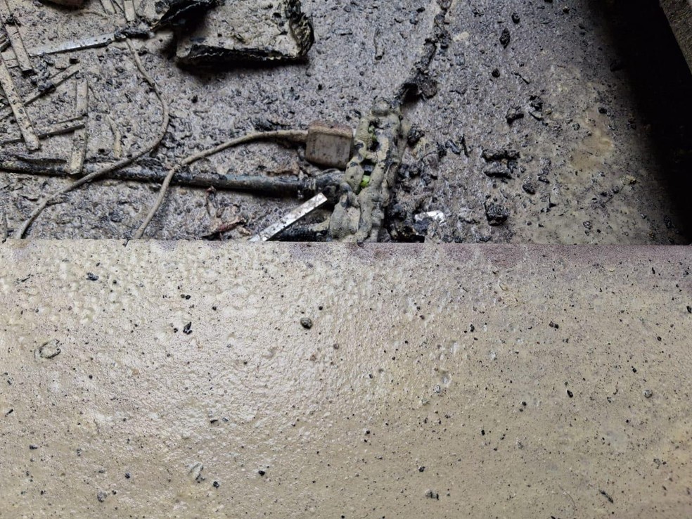 Imagens mostram onde incêndio teria começado — Foto: Reprodução